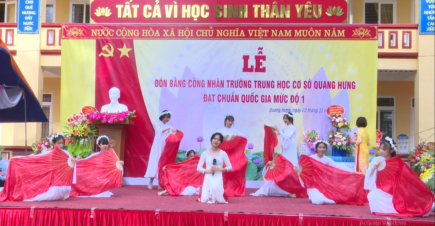   Trường Mầm non Minh Tân và trường THCS Quang Hưng tổ chức lễ đón bằng công nhận trường đạt chuẩn quốc gia