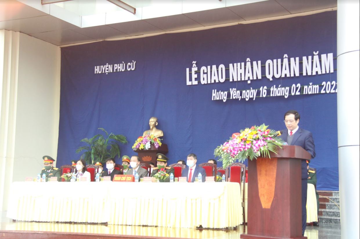   Huyện nhà tổ chức lễ giao nhận quân năm 2022