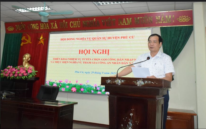   Hội nghị triển khai nhiệm vụ tuyển chọn gọi công dân nhập ngũ và thực hiện nghĩa vụ tham gia công an nhân dân năm 2024